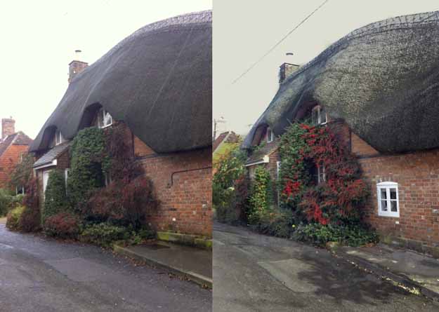 farm lane before and after